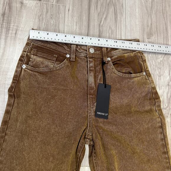 Forever 21 - Juniors Womens High Rise Flare Leg Brown Jean Size Small - Picture 4 of 11